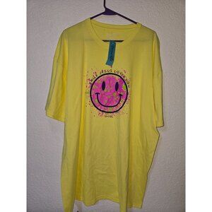 Blessed Girl Womens Top Size 2XL Yellow T-Shirt Short Sleeve Religious